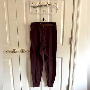 lululemon Original Align High-Rise Jogger 28” Red Merlot Size 8 No Pockets